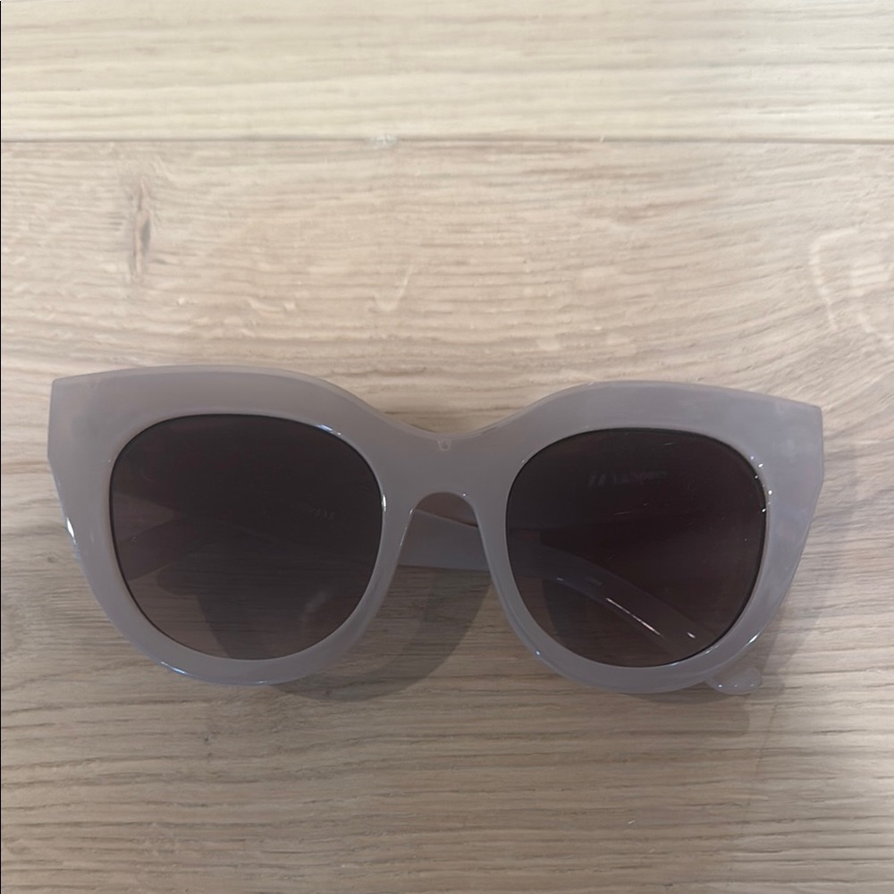 Le Specs Tan Oversized Cat-Eye Sunglasses